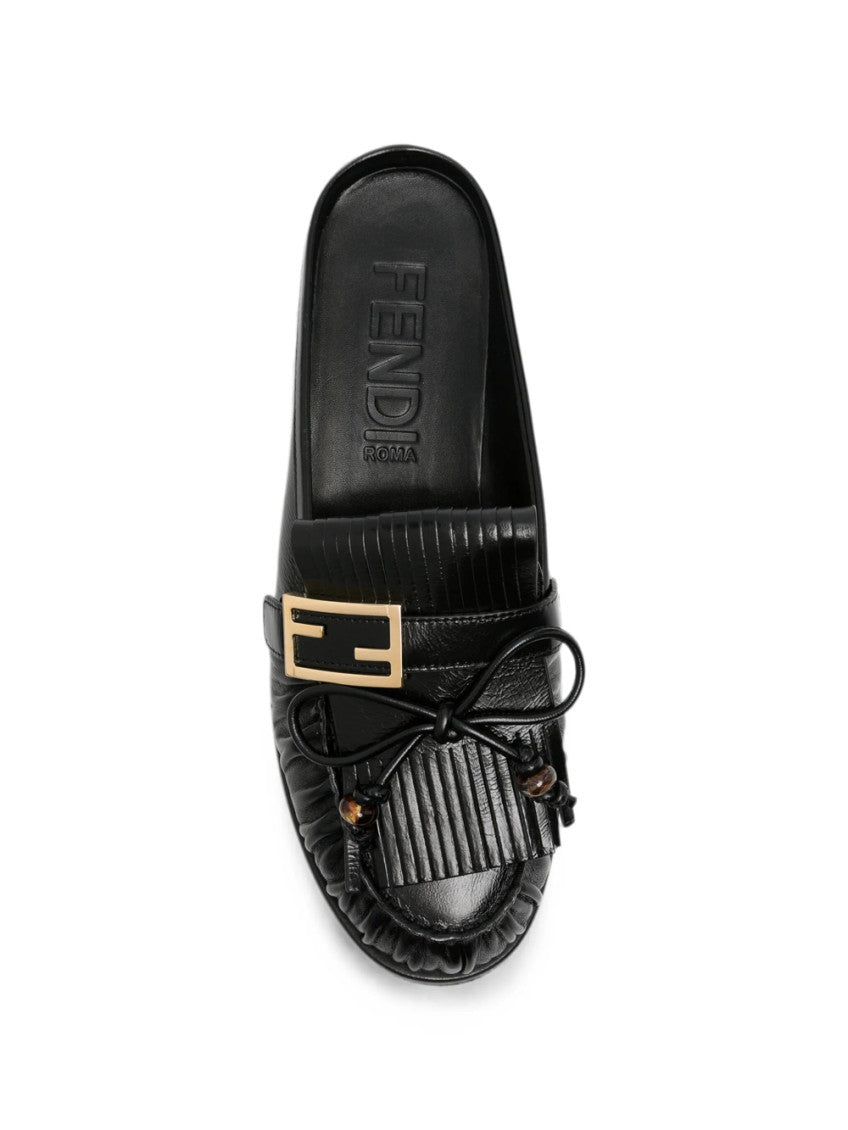 Black Slip On Mules 3