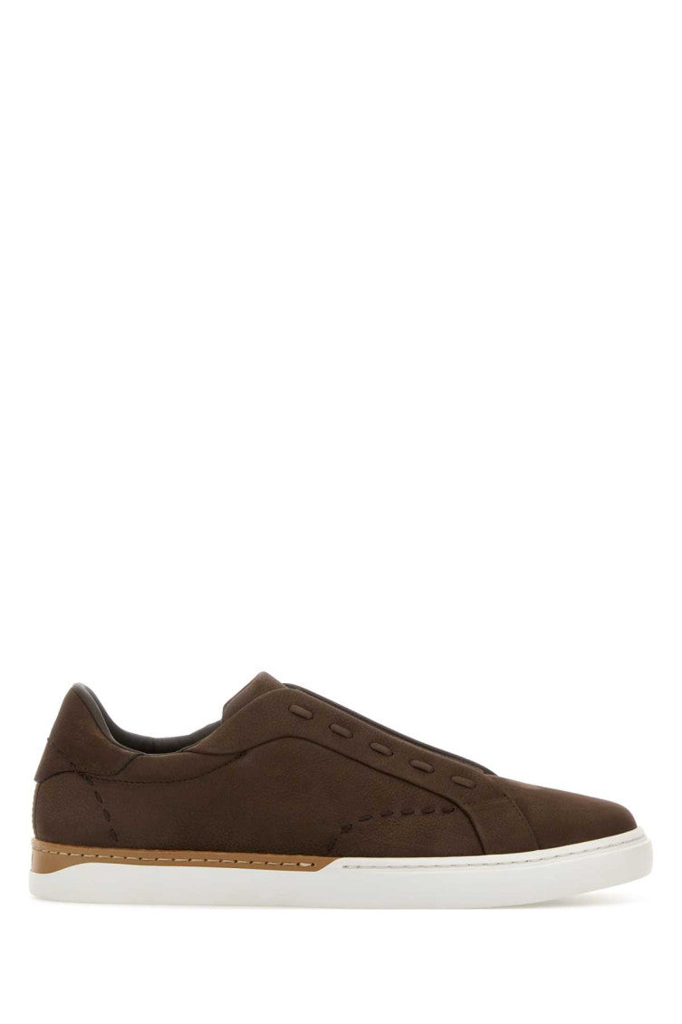 Brown Slip On Sneakers 1