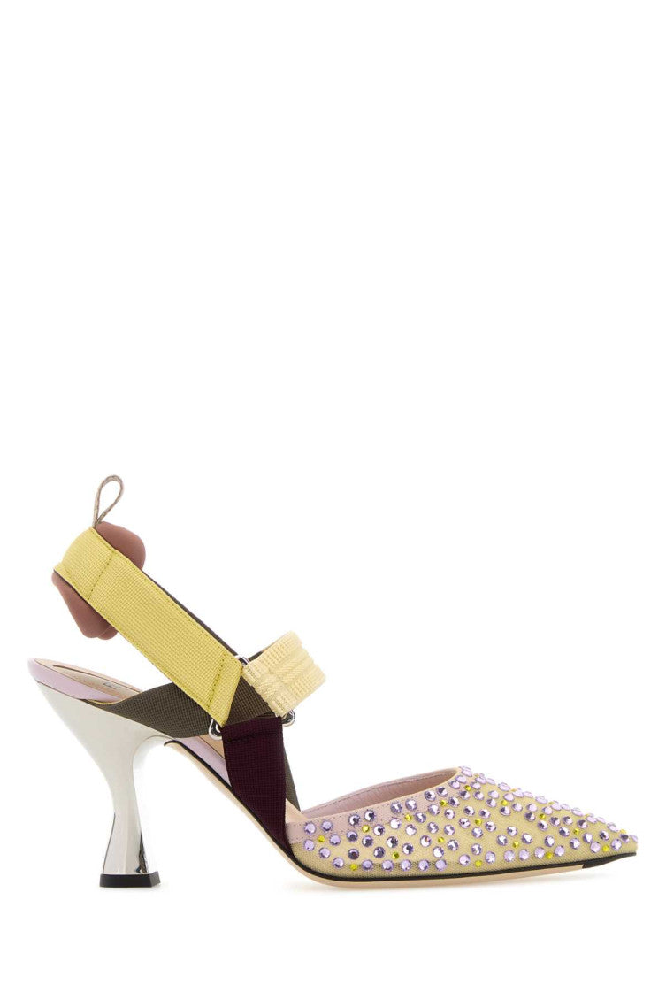 Yellow Slingback Pumps 1