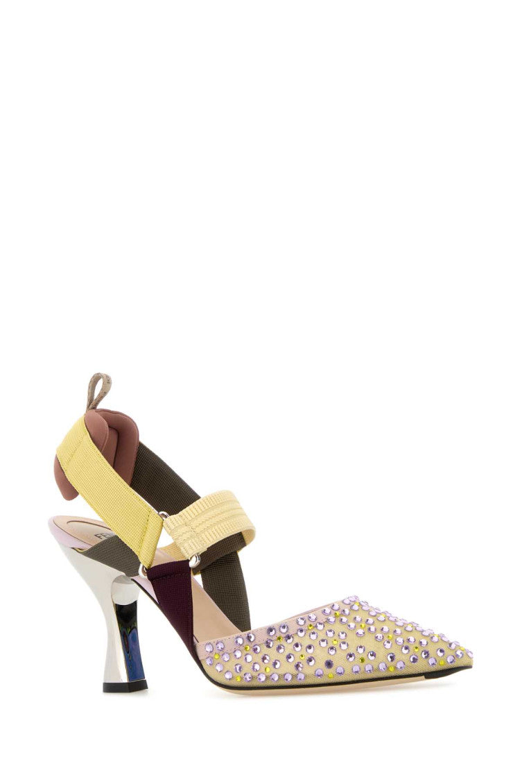 Yellow Slingback Pumps 2