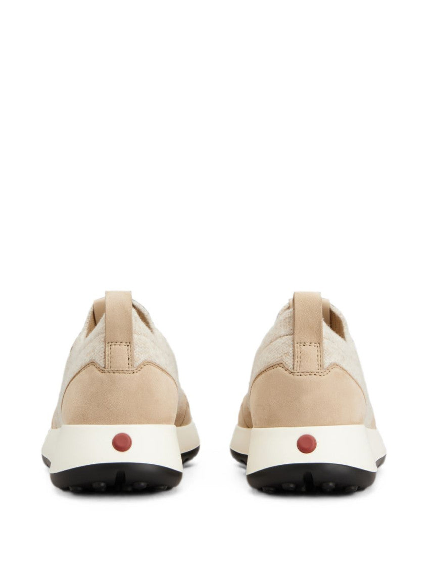 Beige Color Block Sneakers 4