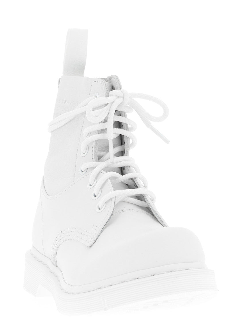 White Lace-Up Boots 2