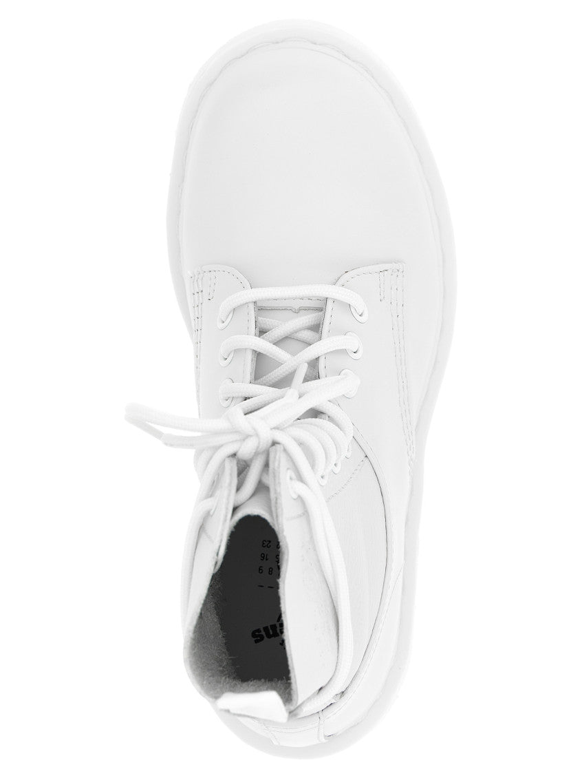 White Lace-Up Boots 4