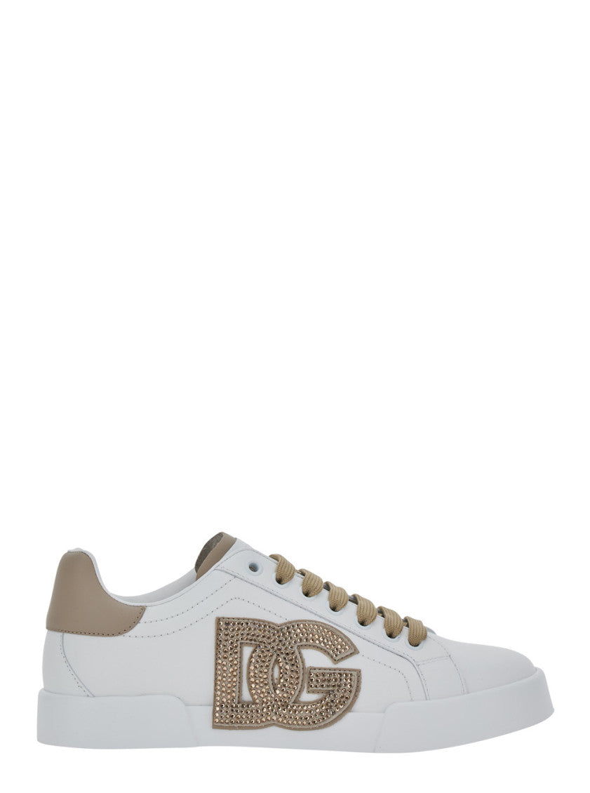 White Logo Sneakers 1
