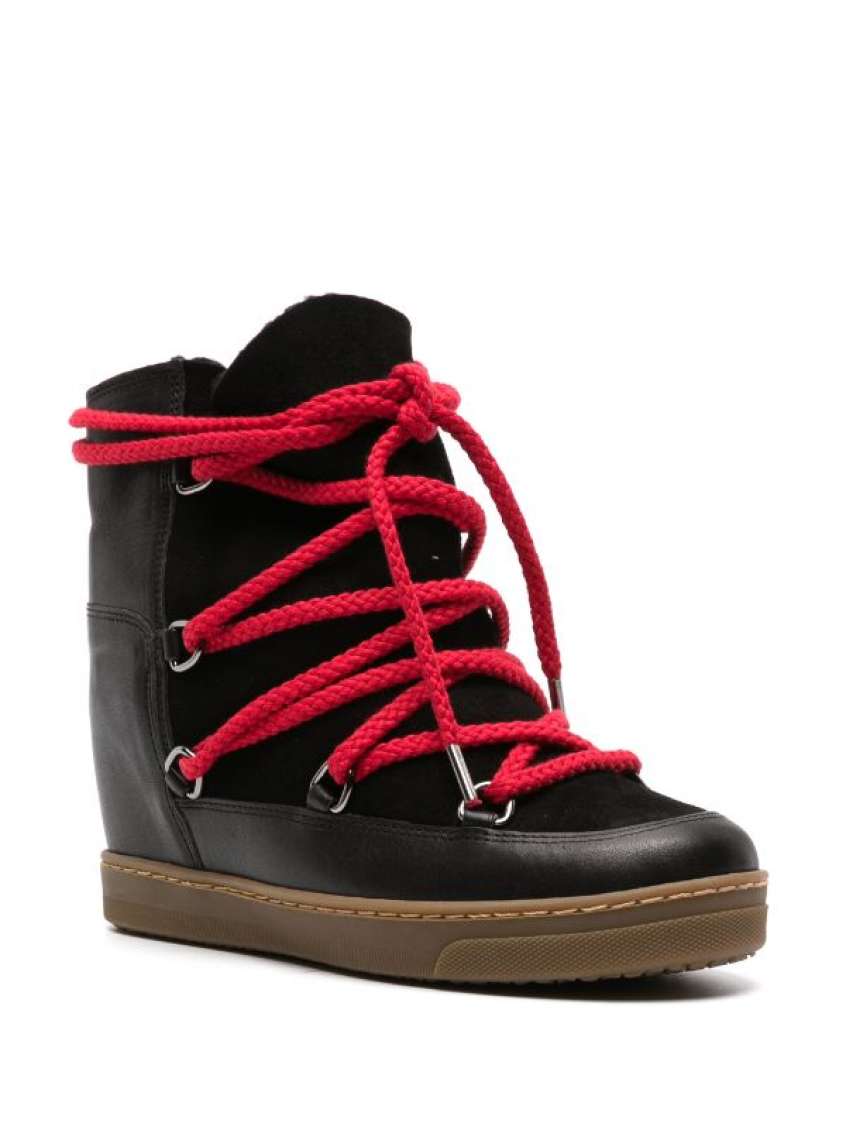Black Lace Up Boots 2