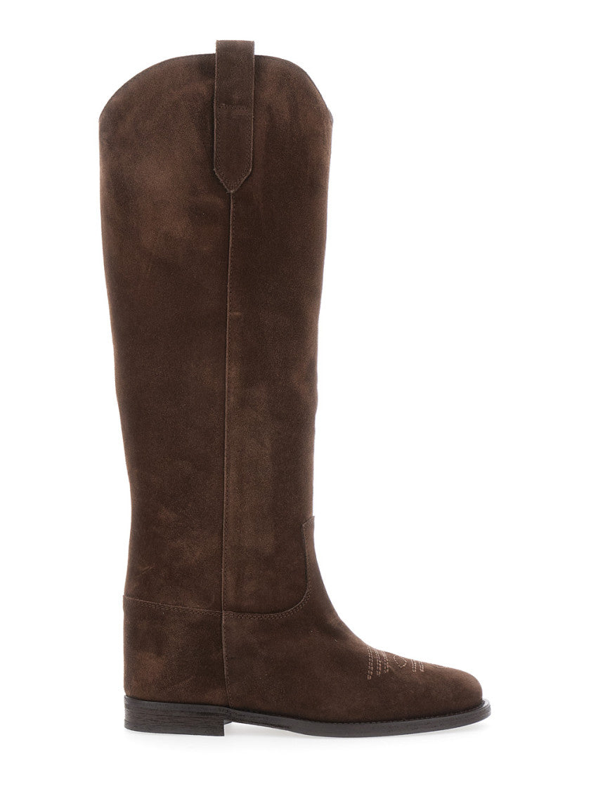 Brown Pointed Boots 1
