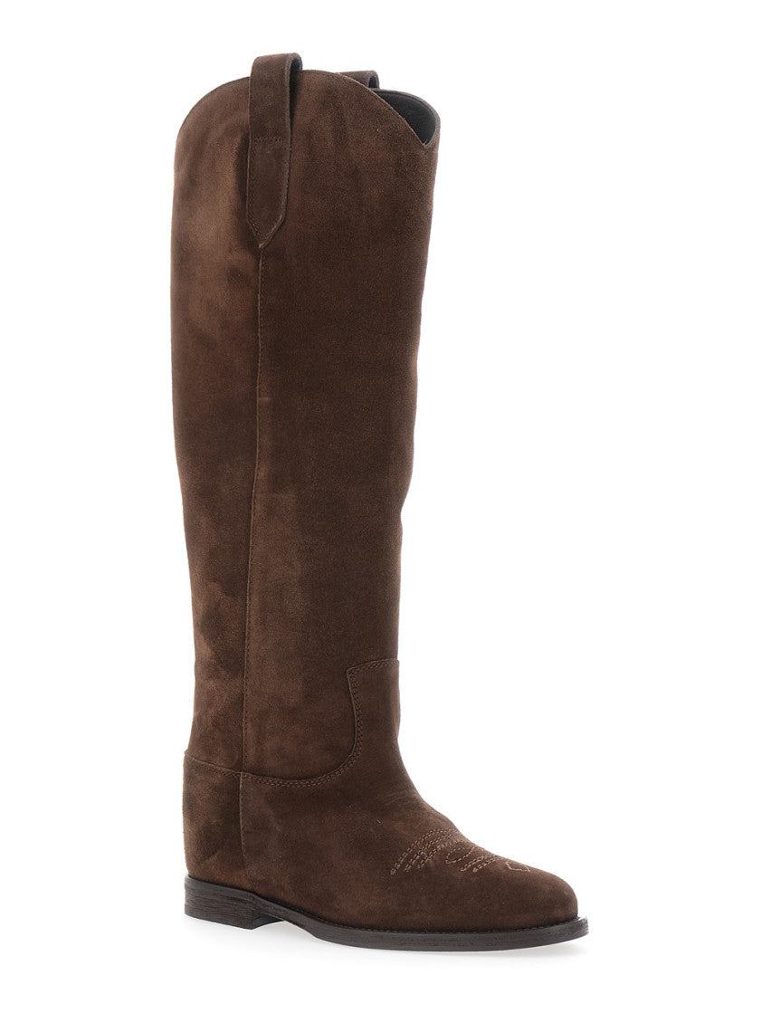 Brown Pointed Boots 2