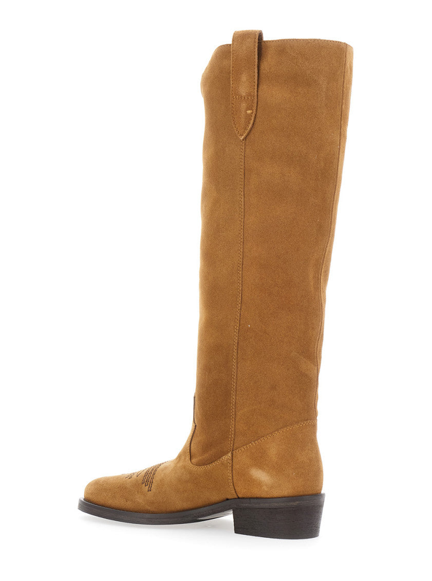 Brown Almond Toe Boots 3