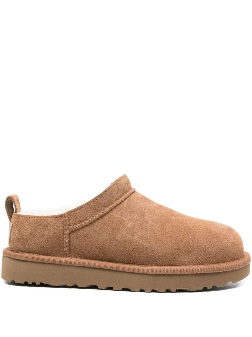 Brown Round-toe Micro Boots 1