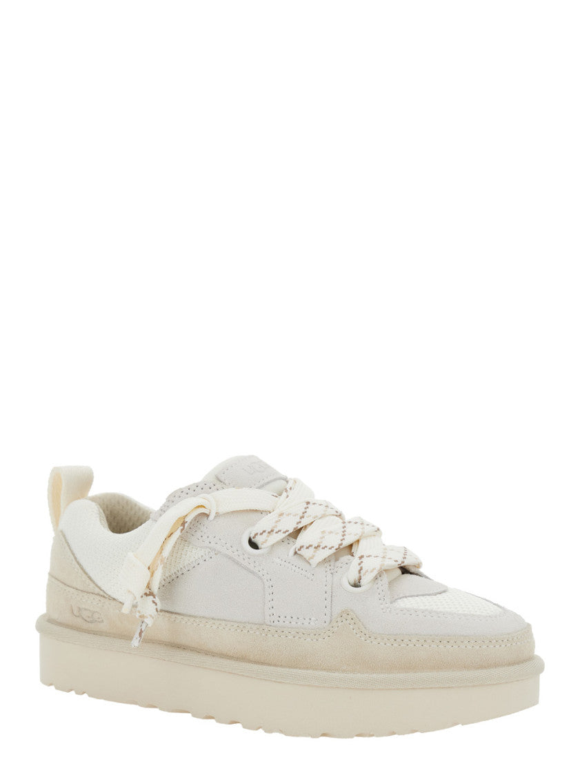 Beige Lace Up Sneakers 2