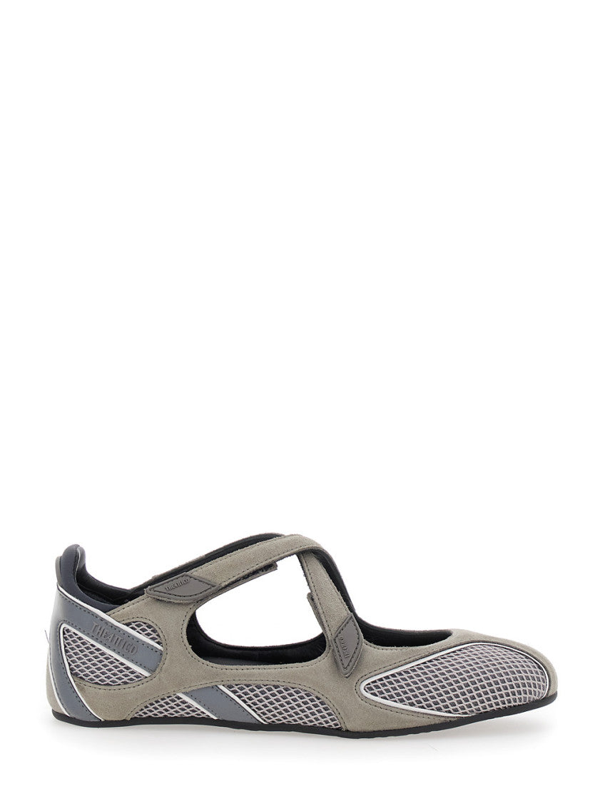 Grey Logo Ballet Flats 1