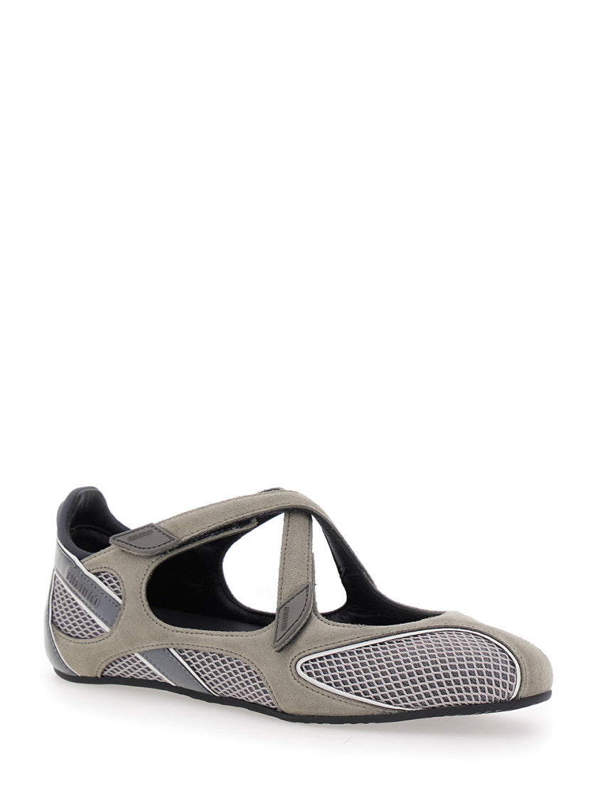 Grey Logo Ballet Flats 2