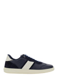 Navy Blue Leather Sneakers 1