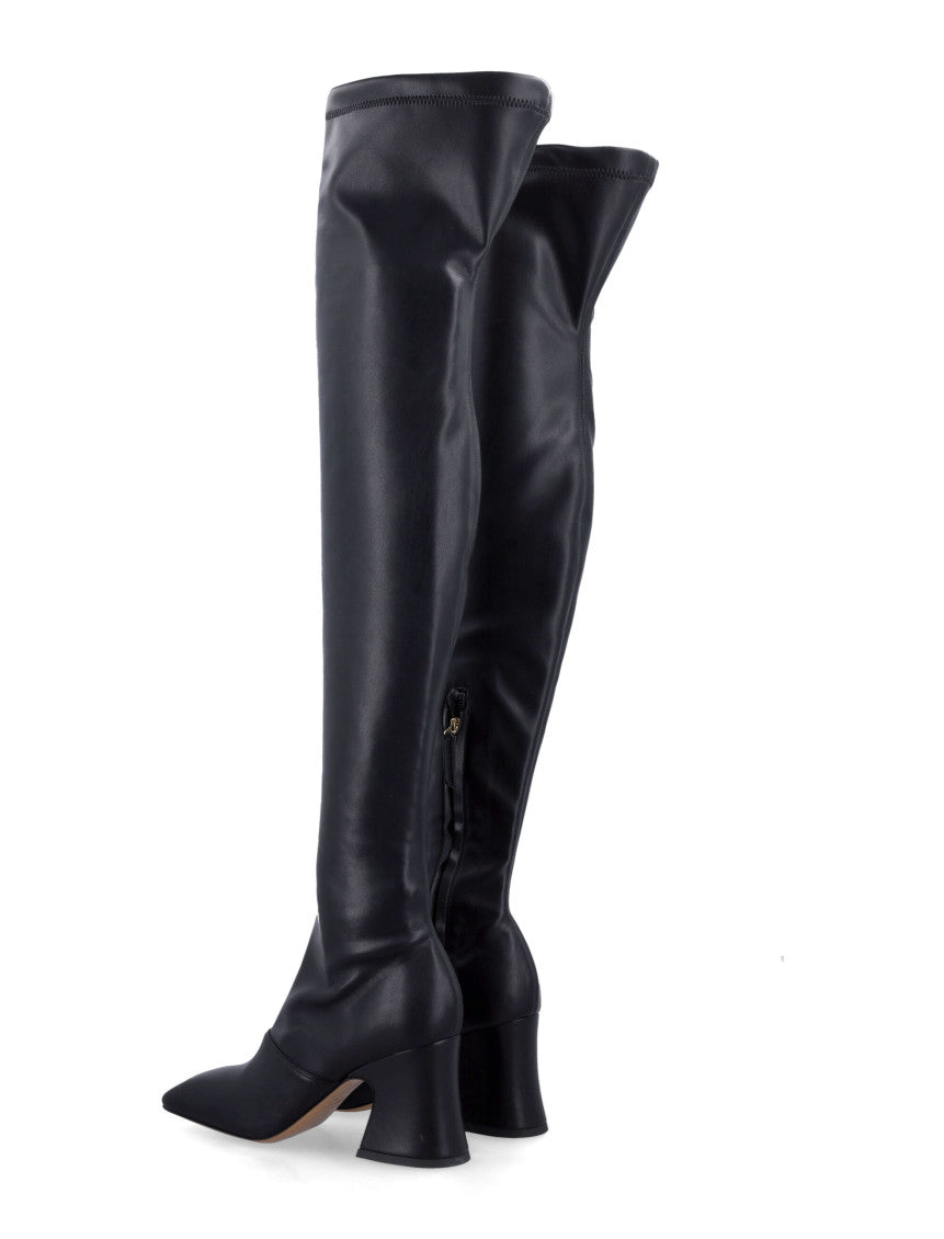 Black Leather High Boots 4