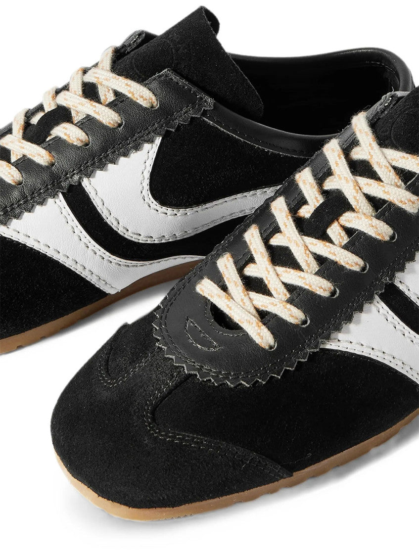 BlackWhite Color Block Sneakers 3