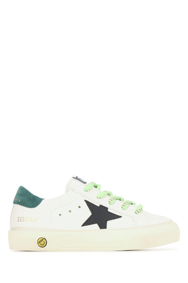 White Color Block Sneakers 1