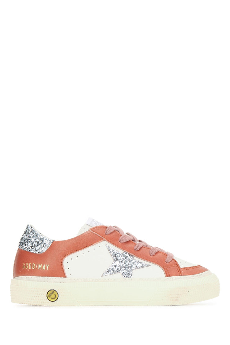 White Color Block Sneakers 1
