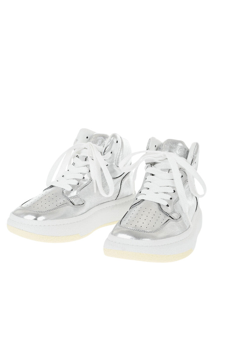Silver High-Top Sneakers 2
