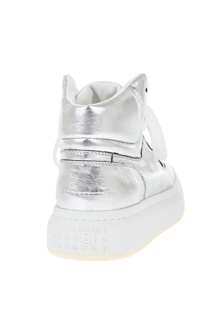 Silver High-Top Sneakers 3
