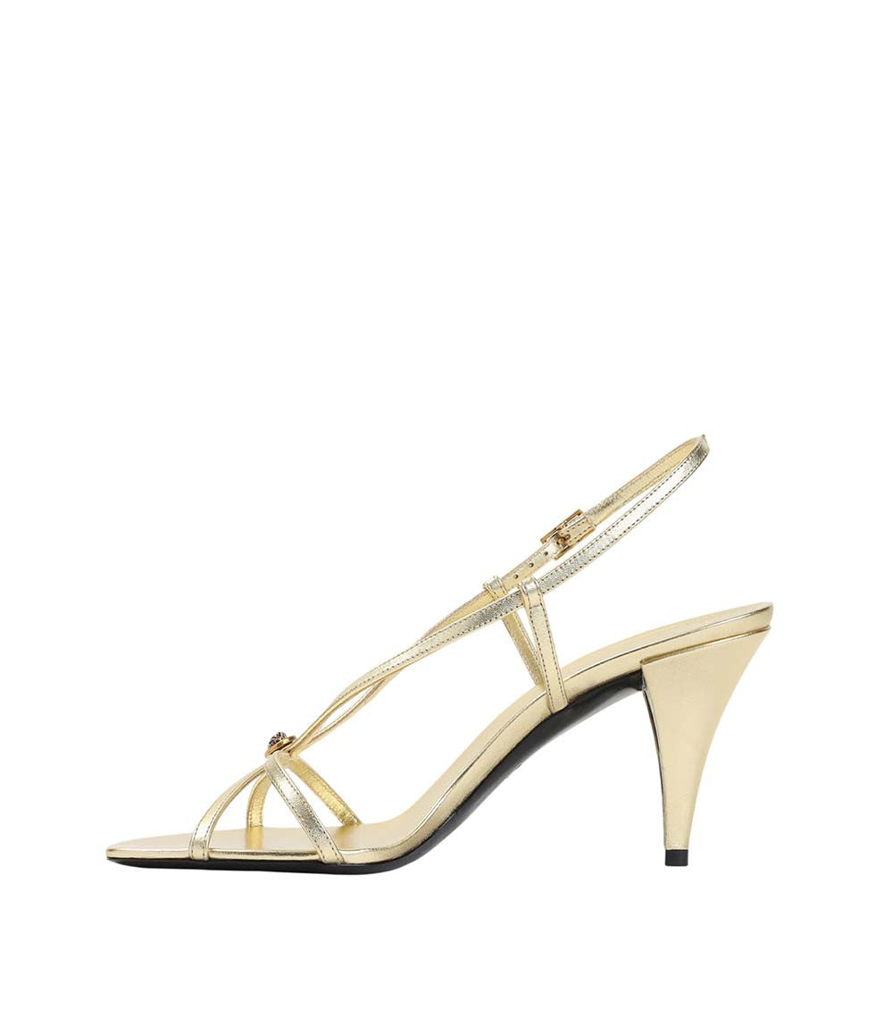 Gold Slingback Heels 4