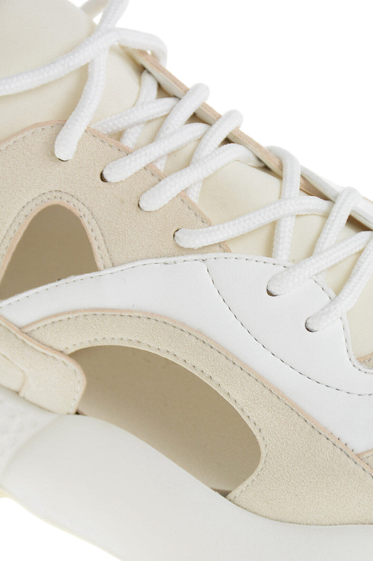 Beige Leather Sneakers 4