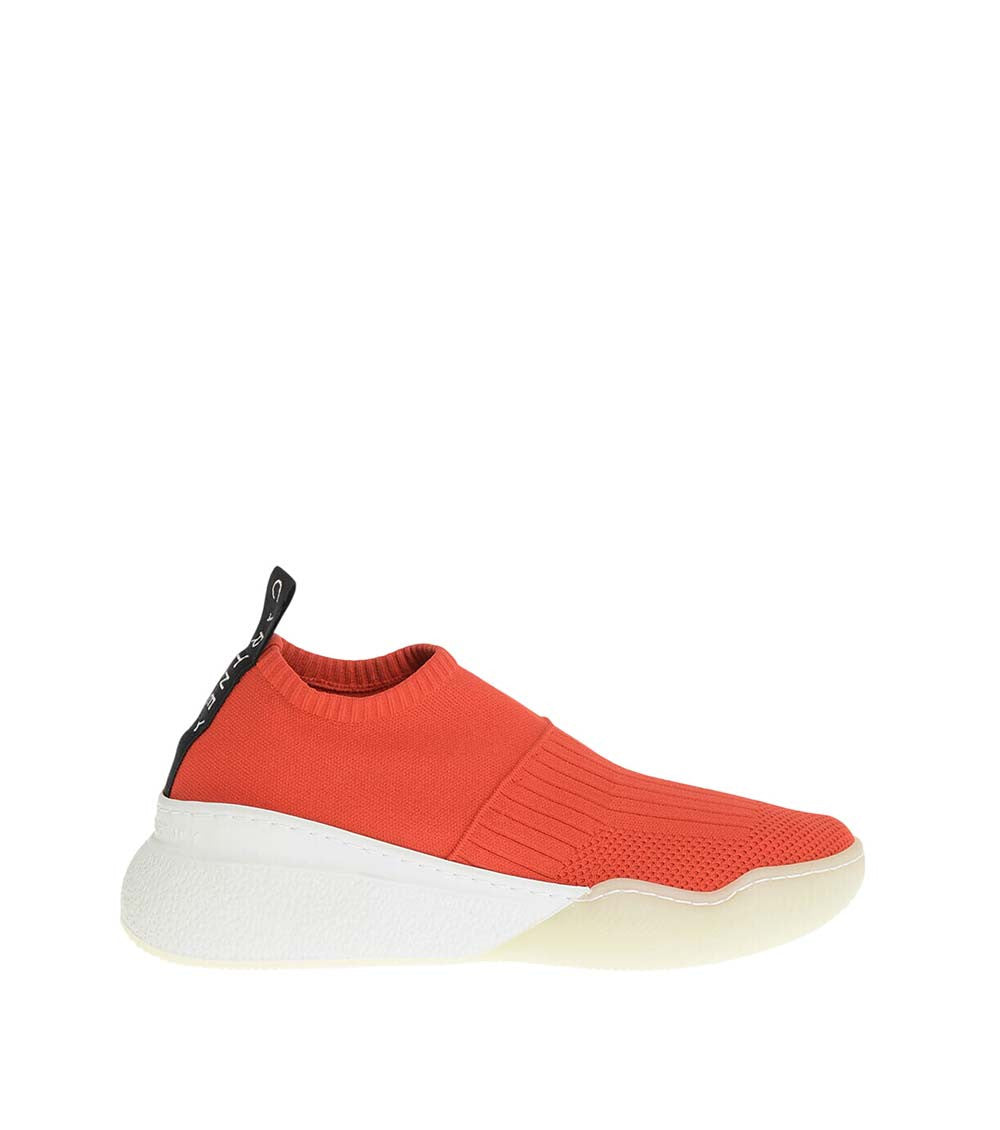 Orange Perforated Sock Sneakers 1