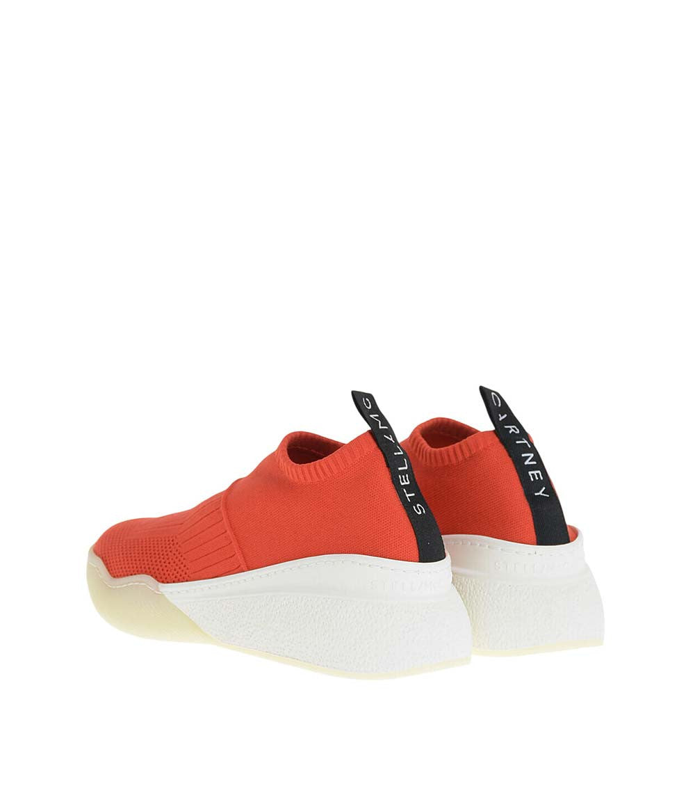 Orange Perforated Sock Sneakers 3