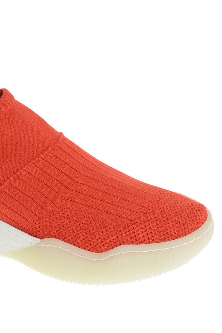 Orange Perforated Sock Sneakers 4