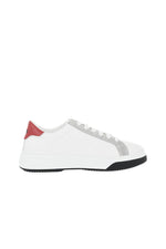 White Leather Low-Top Sneakers 1