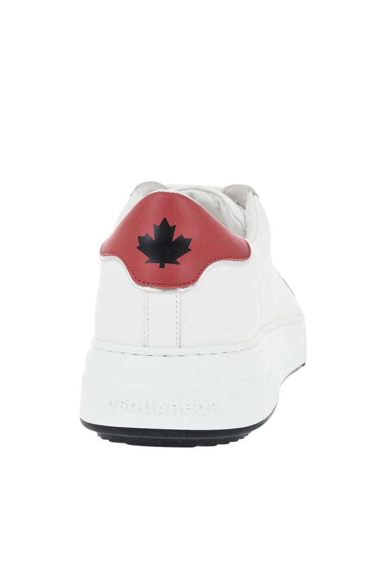 White Leather Low-Top Sneakers 2
