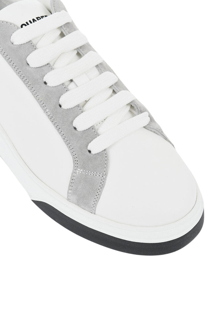White Leather Low-Top Sneakers 4