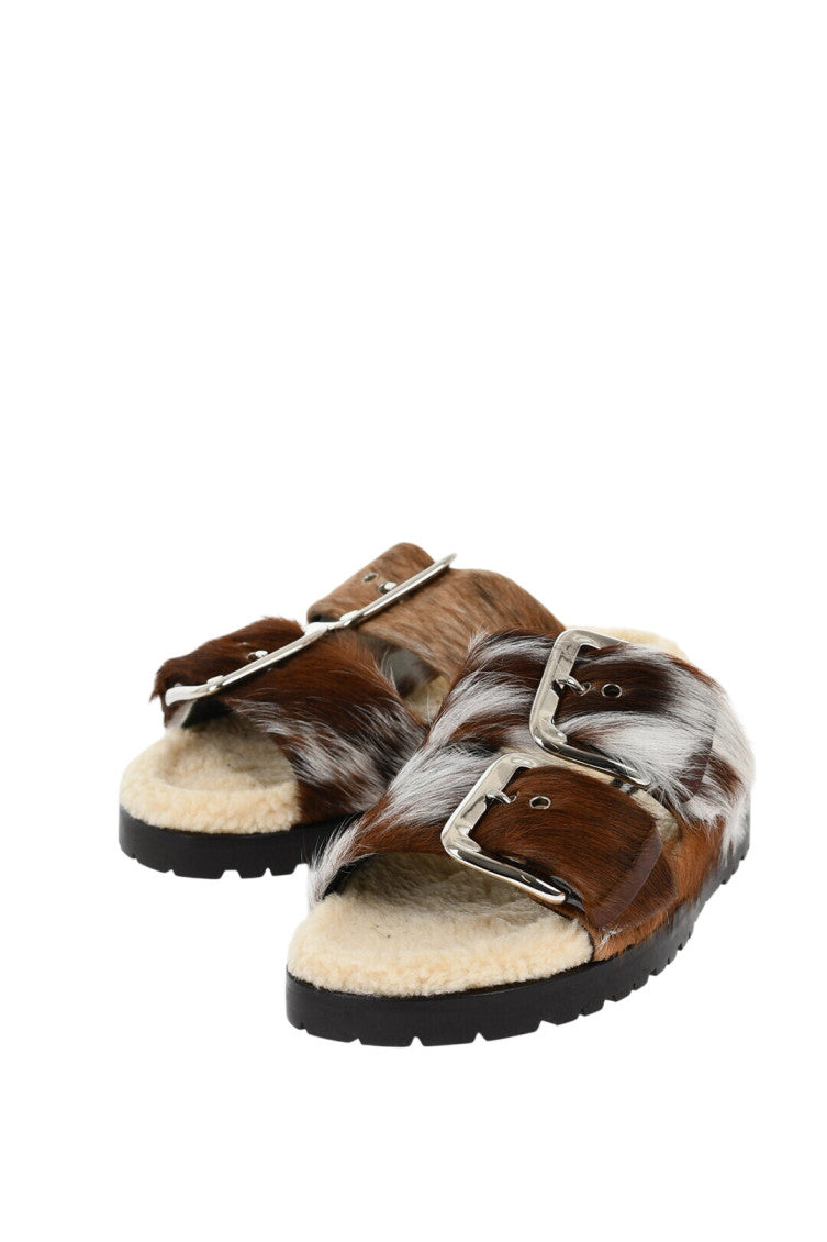 Brown Slip On Sandals 2
