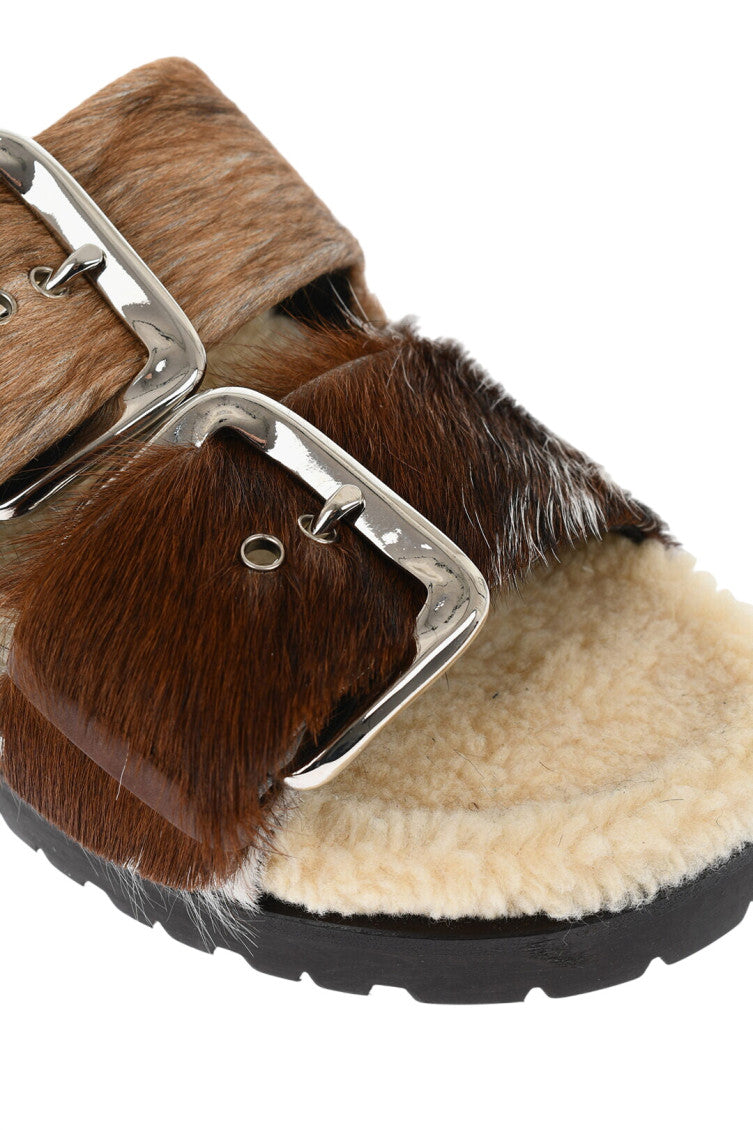 Brown Slip On Sandals 4
