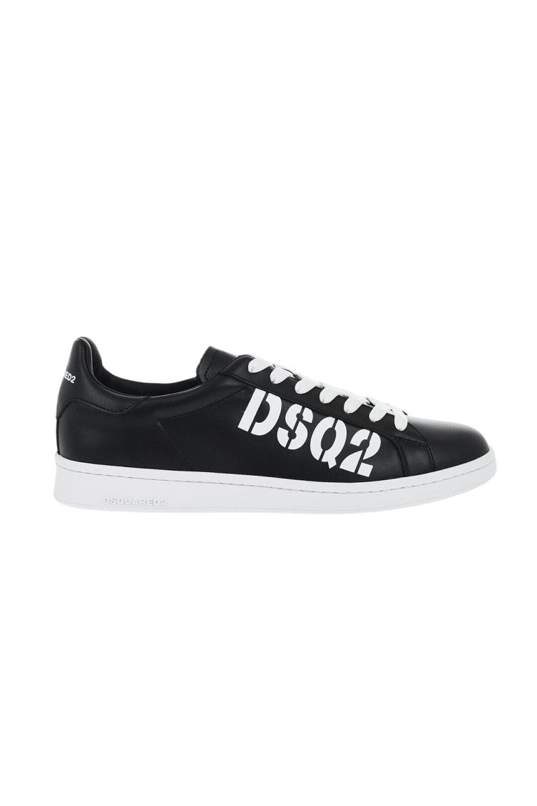 Black Low-Top Leather Sneakers 1