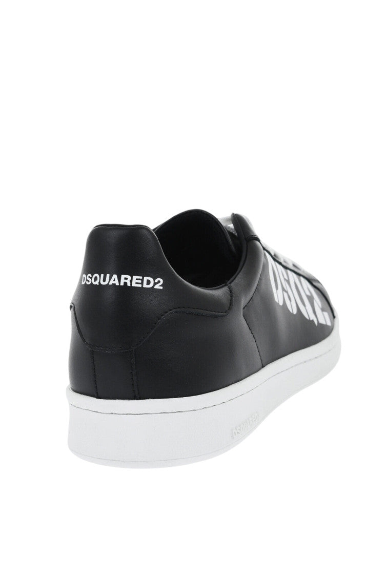 Black Low-Top Leather Sneakers 3