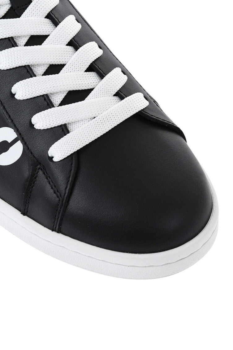 Black Low-Top Leather Sneakers 4