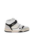 White Leather High-Top Sneakers 1