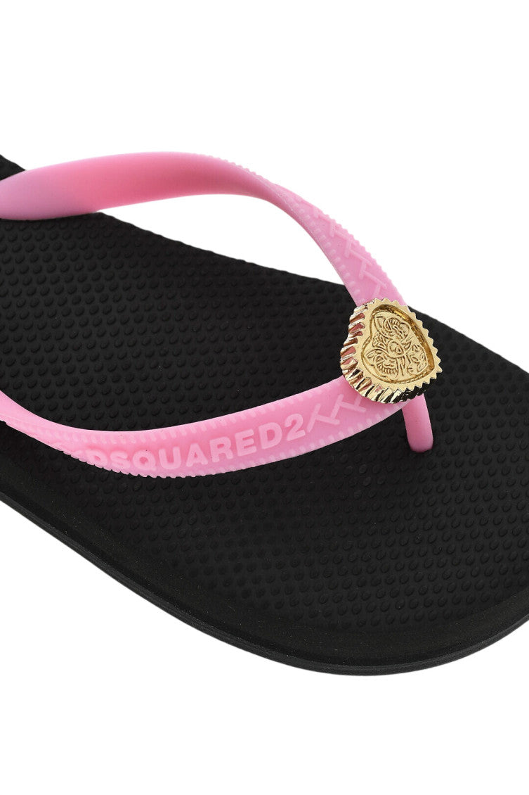 Pink T-strap Slippers 4