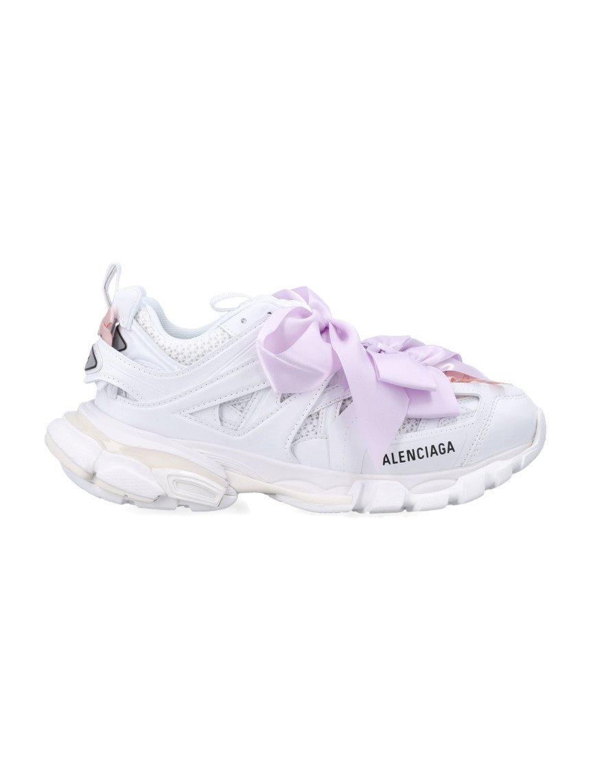 White Track Bow Sneakers 1