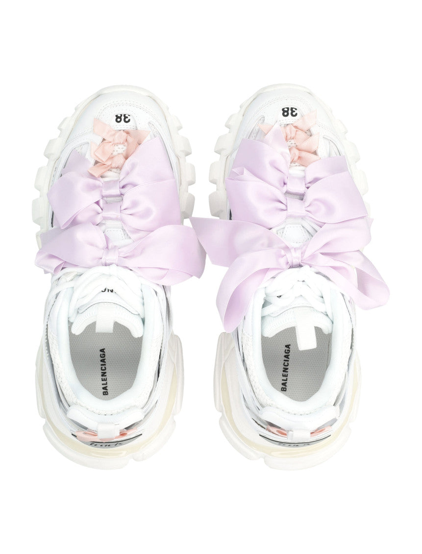 White Track Bow Sneakers 2