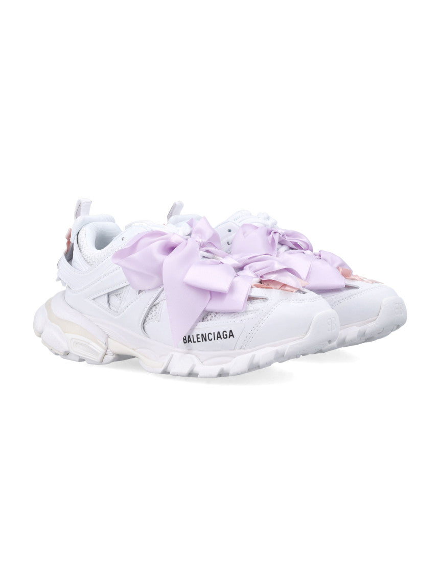 White Track Bow Sneakers 3