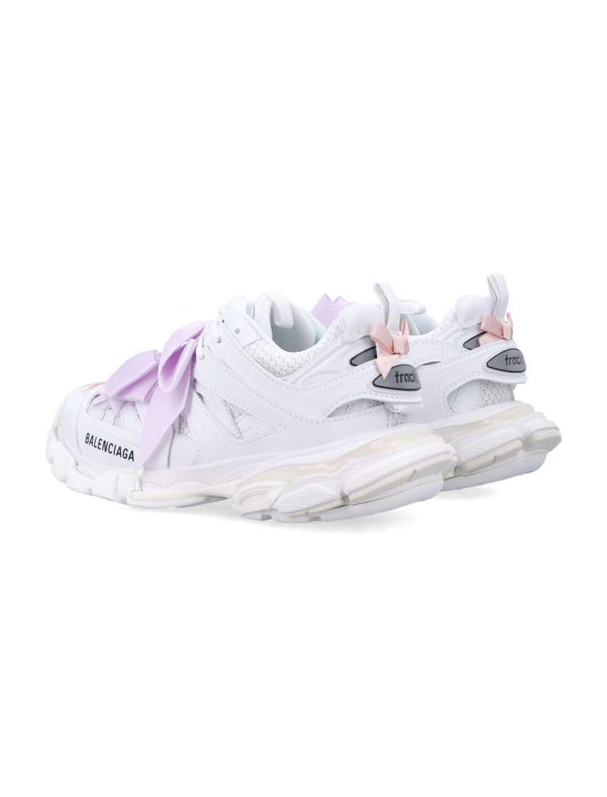 White Track Bow Sneakers 4