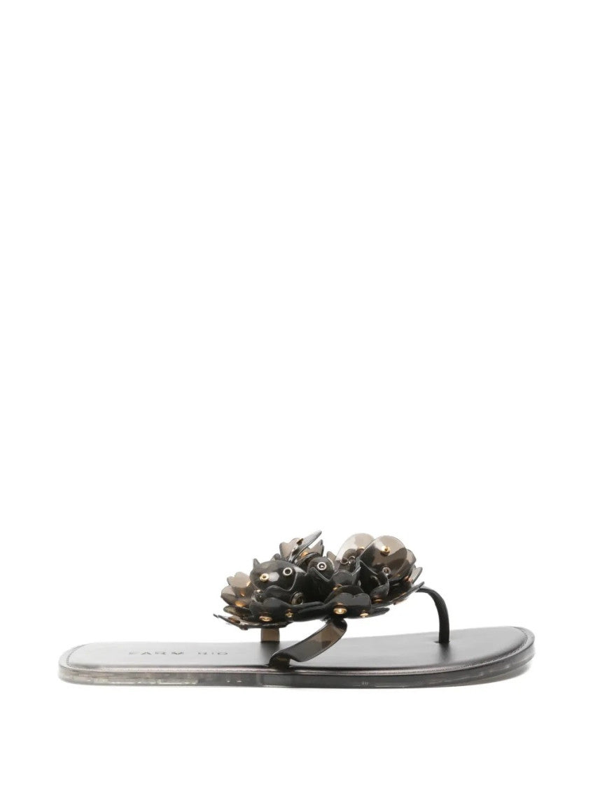 Black Floral Sandals 4