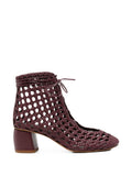 Red Woven Ankle Boots 1
