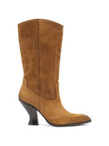 Brown Luffy Leather Boots 1