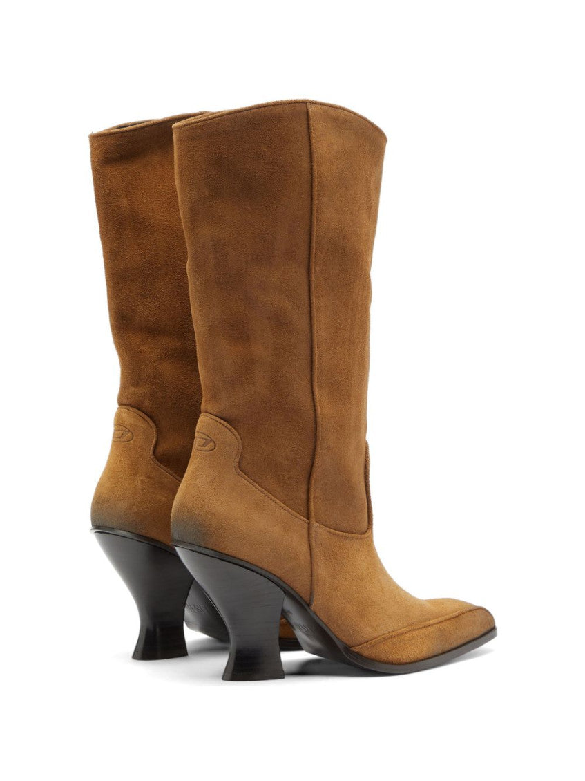 Brown Luffy Leather Boots 2