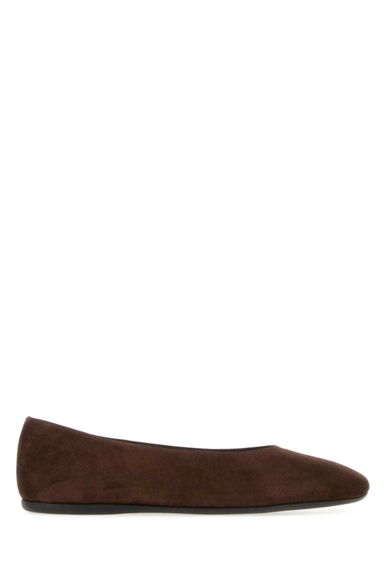 Dark Brown Logo Ballet Flats 1