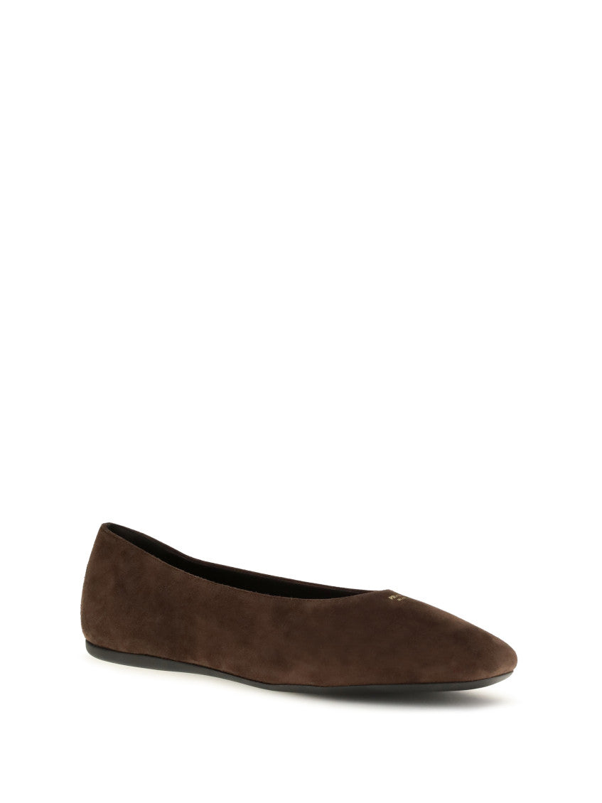 Dark Brown Logo Ballet Flats 2