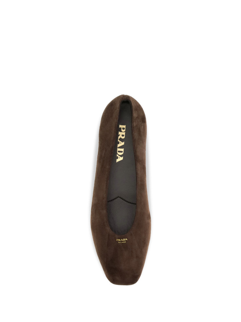 Dark Brown Logo Ballet Flats 3