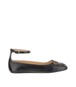 Black Perforated Ballet Flats 1